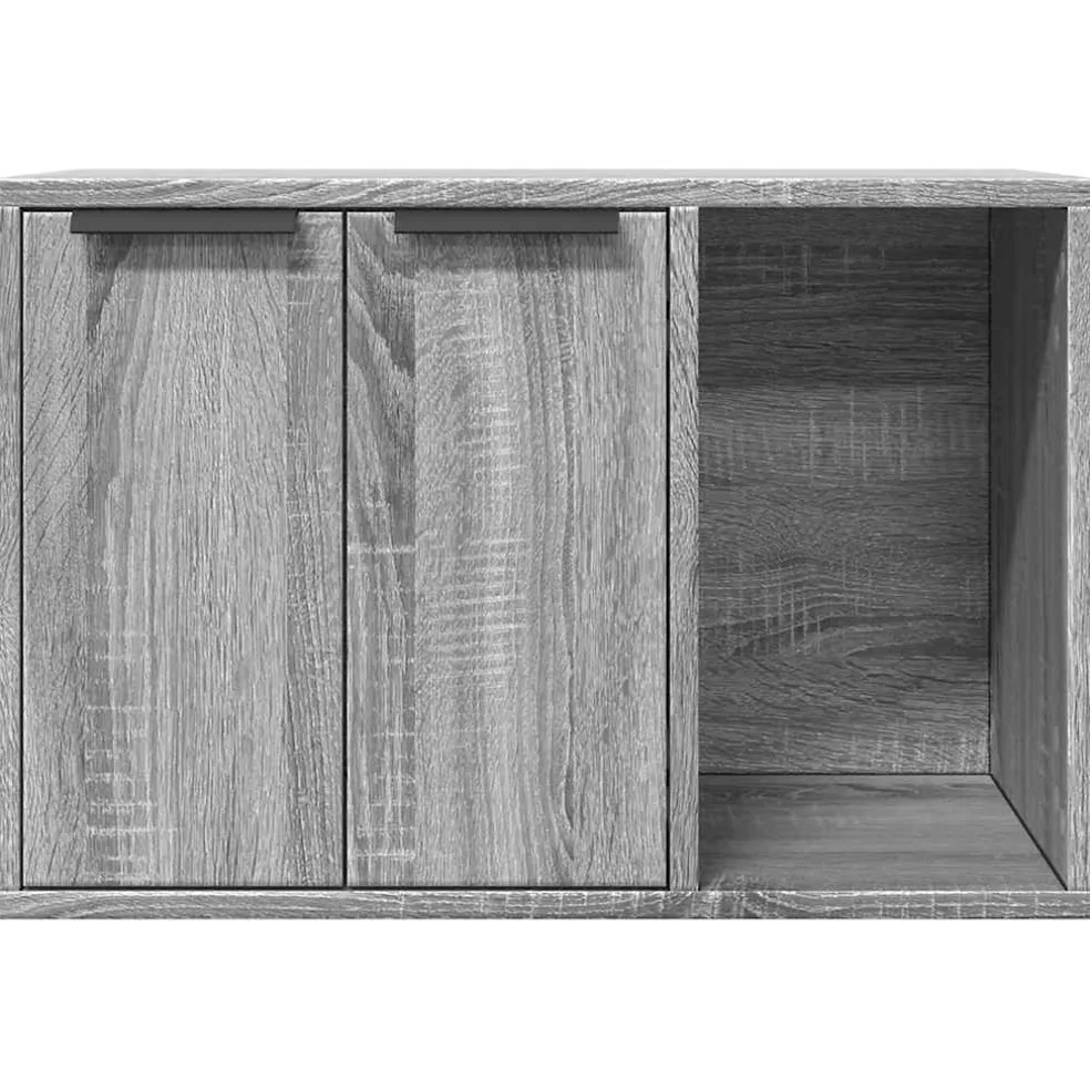 vidaXL Kattenbakkast 60x40x40 cm bewerkt hout grijs sonoma eikenkleur