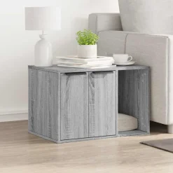 vidaXL Kattenbakkast 60x40x40 cm bewerkt hout grijs sonoma eikenkleur