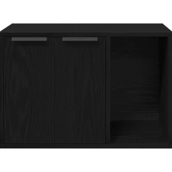 vidaXL Kattenbakomheining zwart eiken 60x40x40 cm bewerkt hout