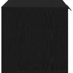 vidaXL Kattenbakomheining zwart eiken 60x40x40 cm bewerkt hout