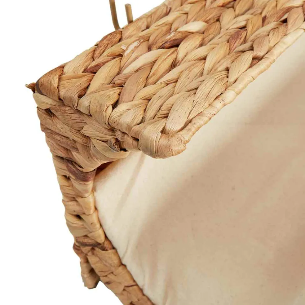 vidaXL Kattenbed met kussen 37x20x20 cm waterhyacint