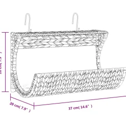 vidaXL Kattenbed met kussen 37x20x20 cm waterhyacint