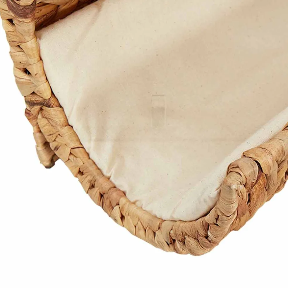 vidaXL Kattenbed met kussen 37x20x20 cm waterhyacint