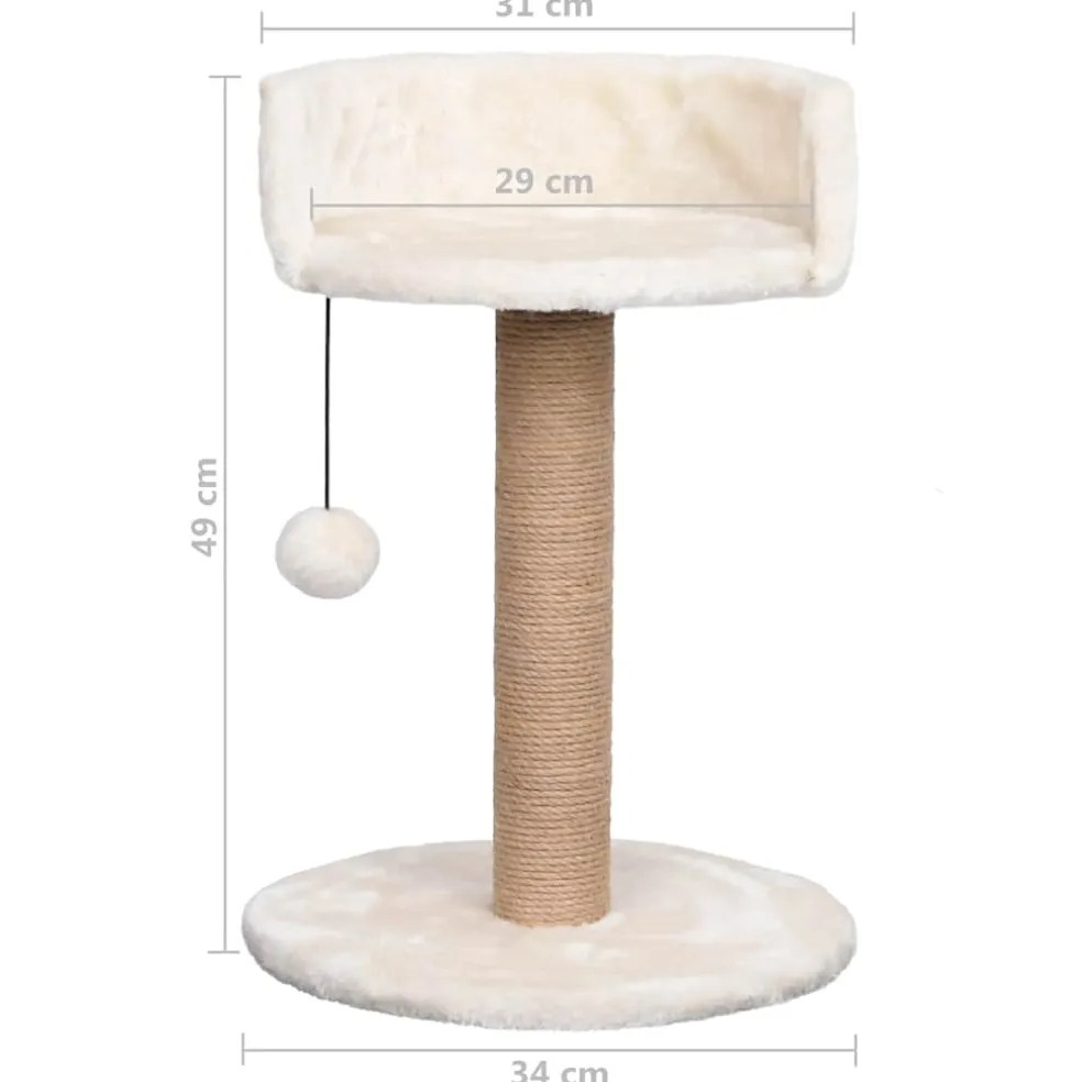 vidaXL Kattenboom met mandje 49 cm zeegras