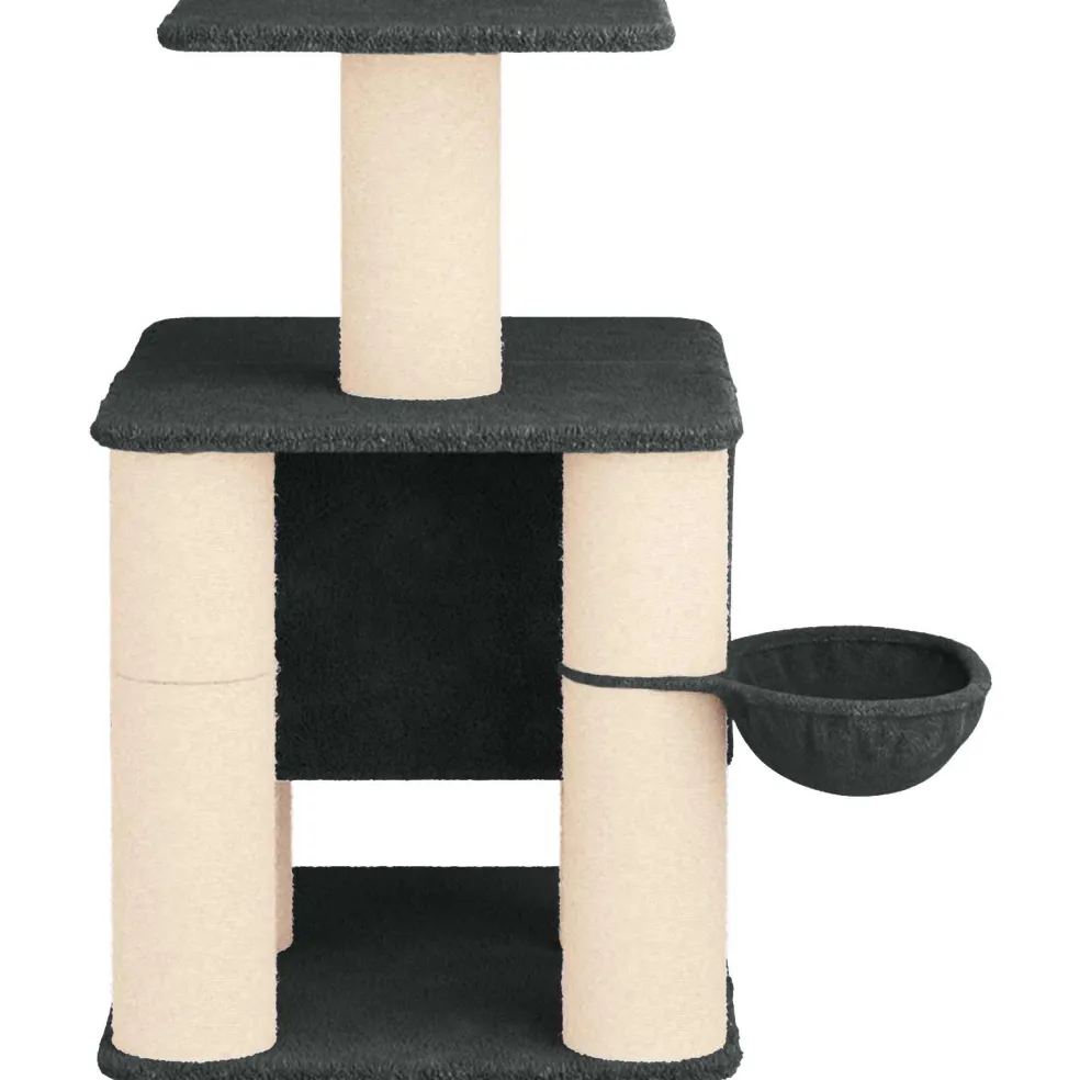 vidaXL Kattenboom met sisal krabpalen Donkergrijs 96 cm
