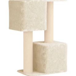 vidaXL Kattenboom met sisal krabpalen Crèmekleurig 114 cm
