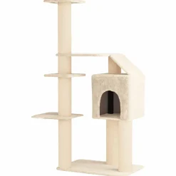 vidaXL Kattenboom met sisal krabpalen Crèmekleurig 183 cm