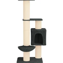 vidaXL Kattenboom met sisal krabpalen Donkergrijs 137 cm