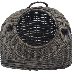 vidaXL Kattendrager 45x35x35 cm natuurlijk wilgenhout grijs