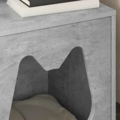 vidaXL Kattenhuis Beton 42,5 x 40 x 53,5 cm Bewerkt hout