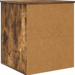 vidaXL Kattenhuis Gerookt eiken 53 x 52 x 62 cm Bewerkt hout
