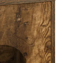 vidaXL Kattenhuis Gerookt eiken 42,5 x 40 x 53 cm Bewerkt hout