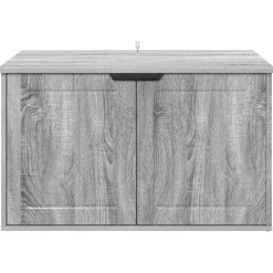 vidaXL Kattenhuis Grijs Sonoma 85 x 55 x 50,5 cm Bewerkt hout