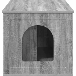 vidaXL Kattenhuis Grijs Sonoma 85 x 55 x 50,5 cm Bewerkt hout