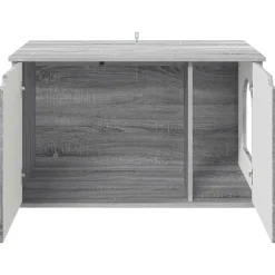 vidaXL Kattenhuis Grijs Sonoma 85 x 55 x 50,5 cm Bewerkt hout