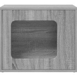 vidaXL Kattenhuis Grijs Sonoma 51 x 30 x 42,5 cm Bewerkt hout