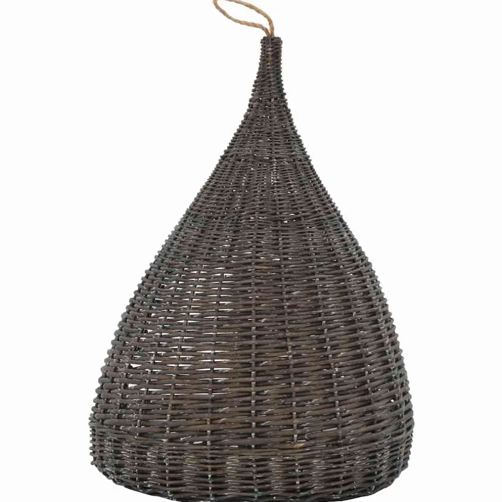 vidaXL Kattenhuis met kussen tipi 40x60 cm natuurlijk wilgen grijs