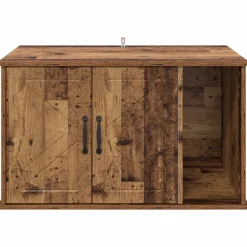 vidaXL Kattenhuis Oud hout 85 x 55 x 50,5 cm Bewerkt hout