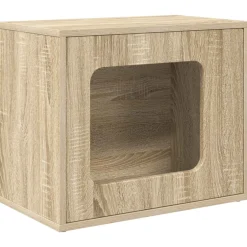 vidaXL Kattenhuis Sonoma Eiken 51 x 30 x 42,5 cm Bewerkt hout