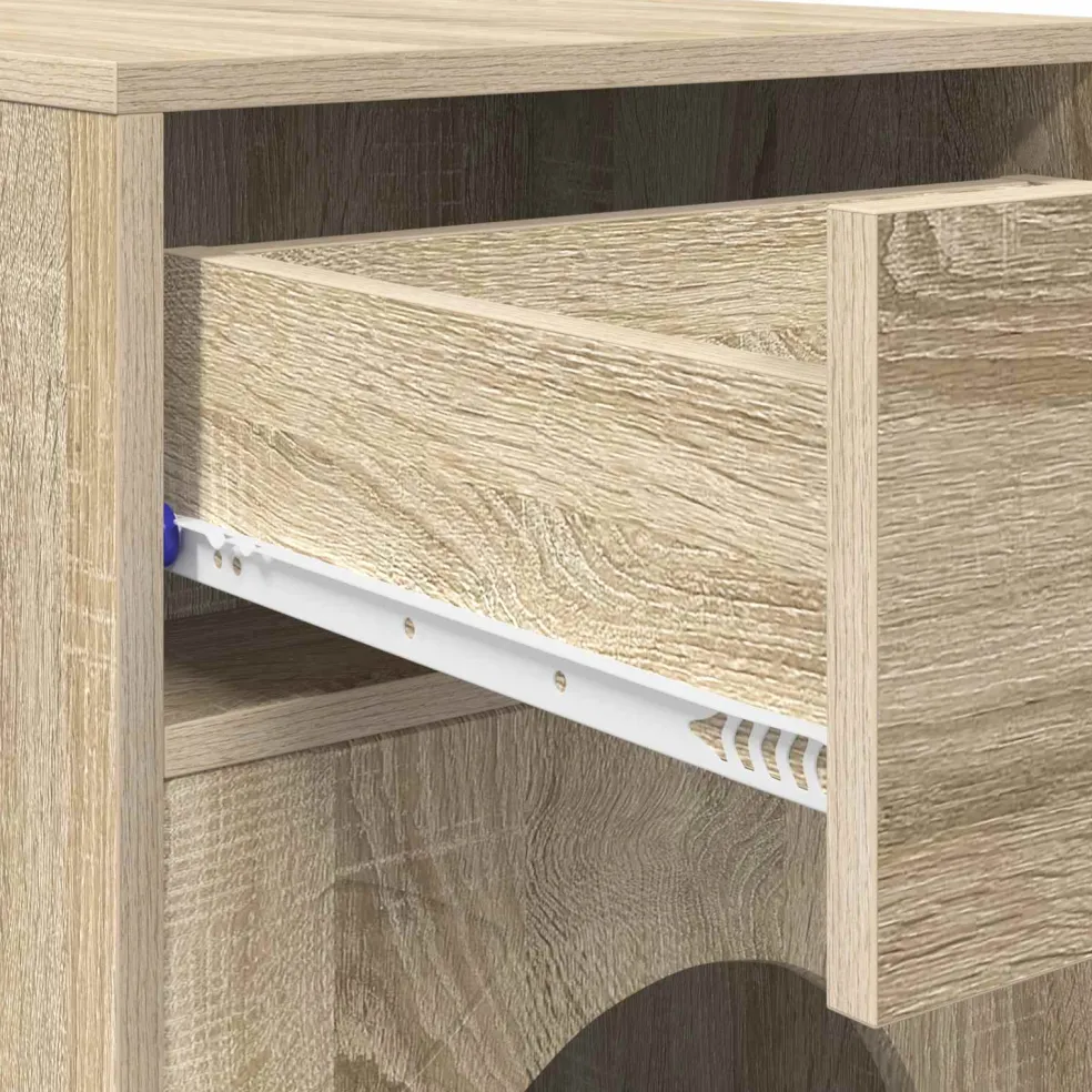 vidaXL Kattenhuis Sonoma Eiken 72 x 42,5 x 70 cm Bewerkt hout