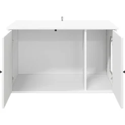 vidaXL Kattenhuis Wit 85 x 55 x 50,5 cm Bewerkt hout