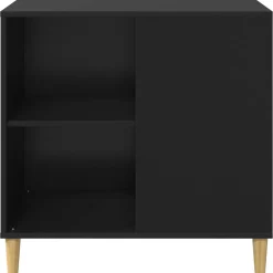vidaXL Kattenhuis Zwart 72 x 42,5 x 70 cm Bewerkt hout