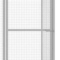 vidaXL Kattenkooi 1,5x1,5x1,5 m gegalvaniseerd staal