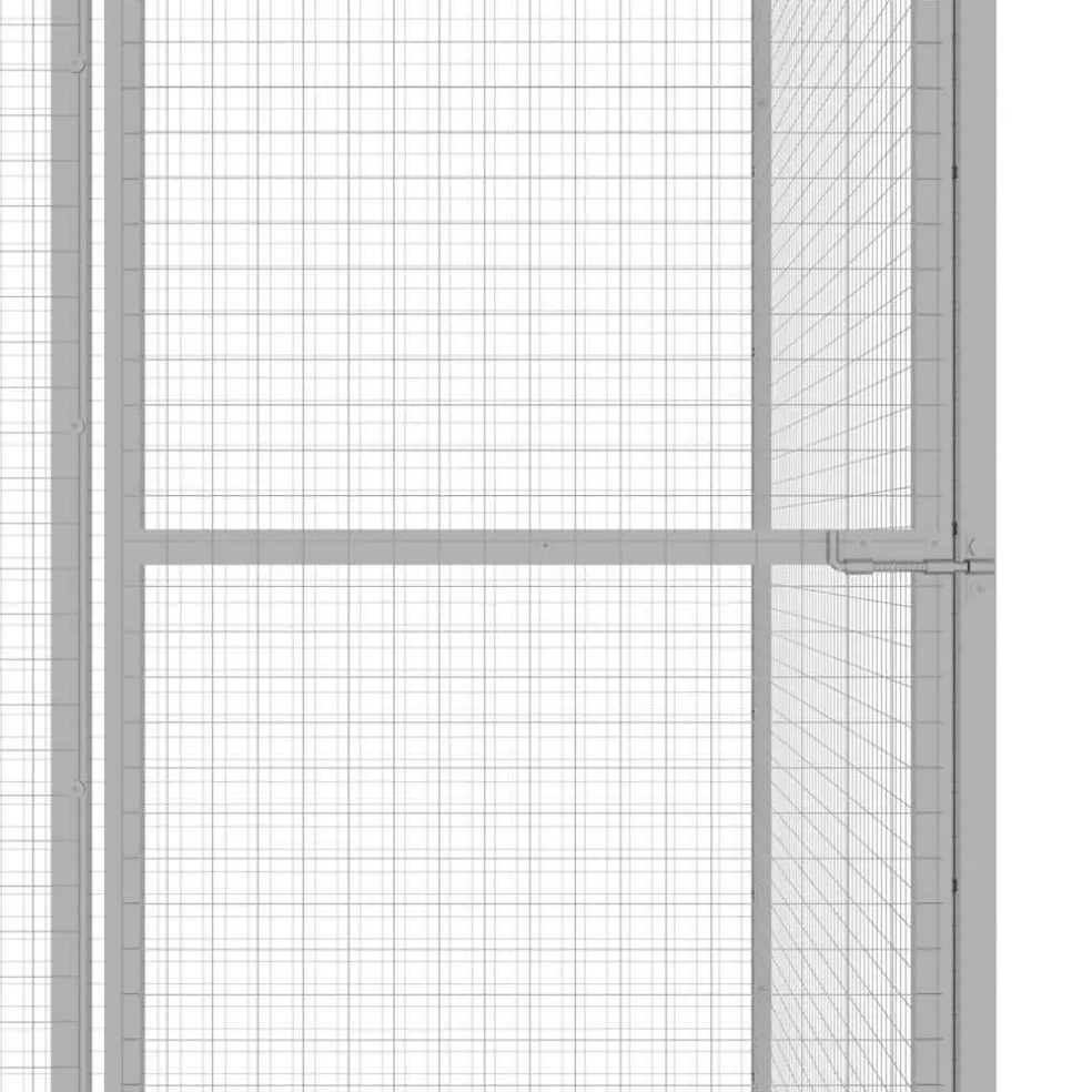 vidaXL Kattenkooi 1,5x1,5x1,5 m gegalvaniseerd staal