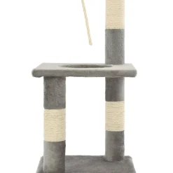 vidaXL Kattenkrabpaal met sisal krabpalen 109 cm grijs