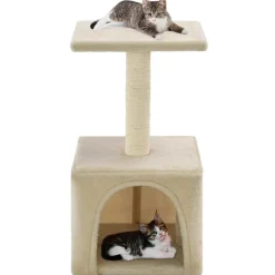 vidaXL Kattenkrabpaal met sisal krabpalen 105 cm pootafdrukken grijs