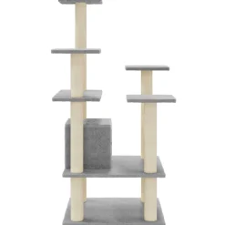 vidaXL Kattenkrabpaal met sisal krabpalen 110 cm lichtgrijs