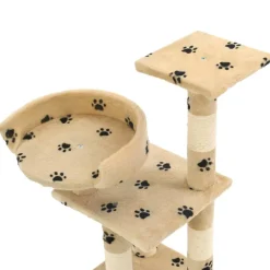 vidaXL Kattenkrabpaal met sisal krabpalen 65 cm pootafdrukken beige