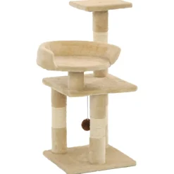 vidaXL Kattenkrabpaal met sisal krabpalen 65 cm beige