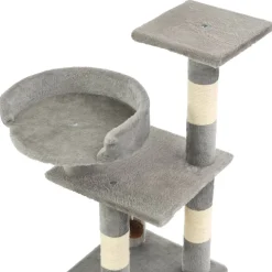 vidaXL Kattenkrabpaal met sisal krabpalen 65 cm grijs