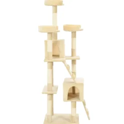 vidaXL Kattenkrabpaal met sisal krabpalen 170 cm beige