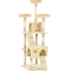 vidaXL Kattenkrabpaal met sisal krabpalen 170 cm beige