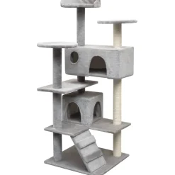 vidaXL Kattenkrabpaal met sisal krabpalen 125 cm grijs