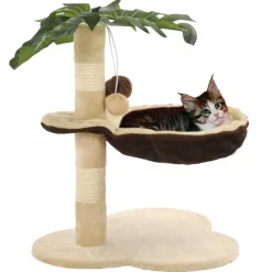 vidaXL Kattenkrabpaal met sisal krabpaal 50 cm beige en bruin