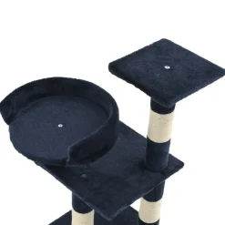 vidaXL Kattenkrabpaal met sisal krabpalen 65 cm blauw
