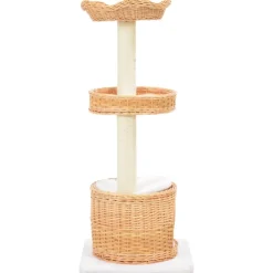 vidaXL Kattenkrabpaal met sisal krabpaal natuurlijk wilgenhout