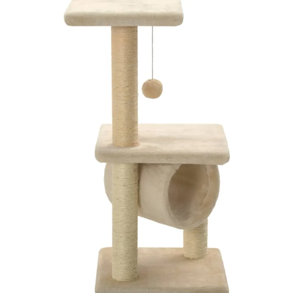 vidaXL Kattenkrabpaal met sisal krabpalen 65 cm beige