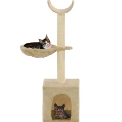 vidaXL Kattenkrabpaal met sisal krabpalen 105 cm beige