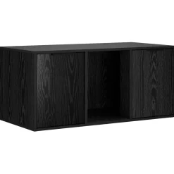 vidaXL Kattenkrat meubel Zwart eiken 100 x 49 x 45 cm Bewerkt hout