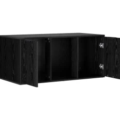 vidaXL Kattenkrat meubel Zwart eiken 100 x 49 x 45 cm Bewerkt hout