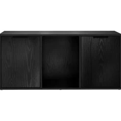 vidaXL Kattenkrat meubel Zwart eiken 100 x 49 x 45 cm Bewerkt hout