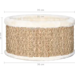 vidaXL Kattenmand rond 36 cm zeegras