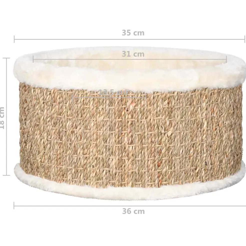 vidaXL Kattenmand rond 36 cm zeegras