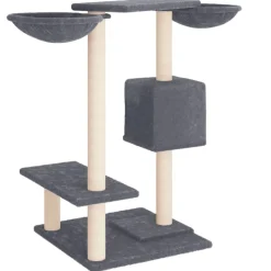 vidaXL Kattenmeubel met krabpalen 82 cm donkergrijs