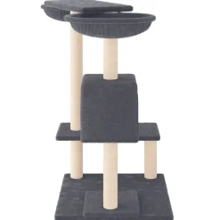 vidaXL Kattenmeubel met krabpalen 82 cm donkergrijs