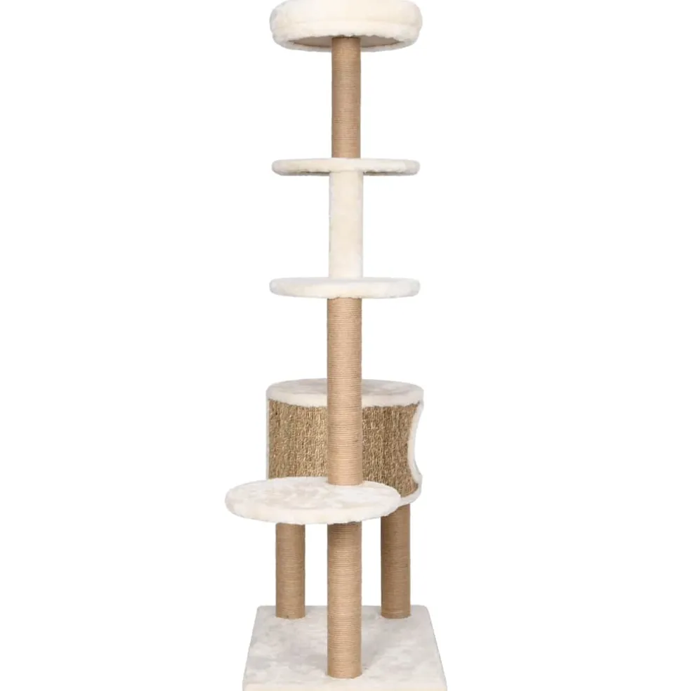 vidaXL Kattenmeubel met luxe kussen en krabpalen 148 cm zeegras